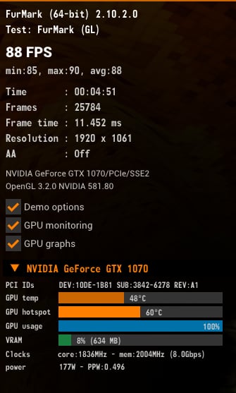 I5 9600K + HYBRID GTX 1070